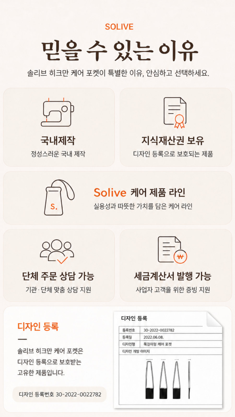 Solive 히크만 카테터 보호 주머니 상세 이미지